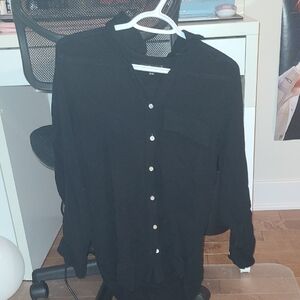 Women's Black Button-Up Jacket
